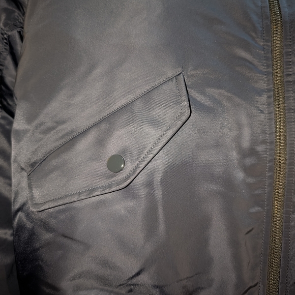 Theory Flight Slim-Fit Bomber Jacket navy blue sz LRG - Picture 7 of 7